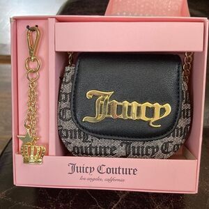 Juicy Couture Mini Crossbody Bag w/ Keychain Set